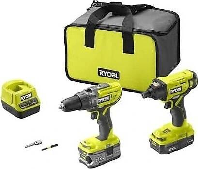 18V Lithium-ion 2 Gear Hammer Drill + 400mA charger + 1 battery +
