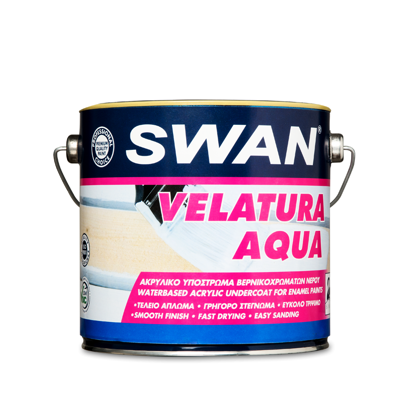 SWAN VELATURA AQUA 750ML ΛΕΥΚΟ (ΥΠΟΣΤΡΩΜΑ ΒΕΡΝΙΚΟΧΡΩΜΑΤΩΝ ΝΕΡΟΥ) 