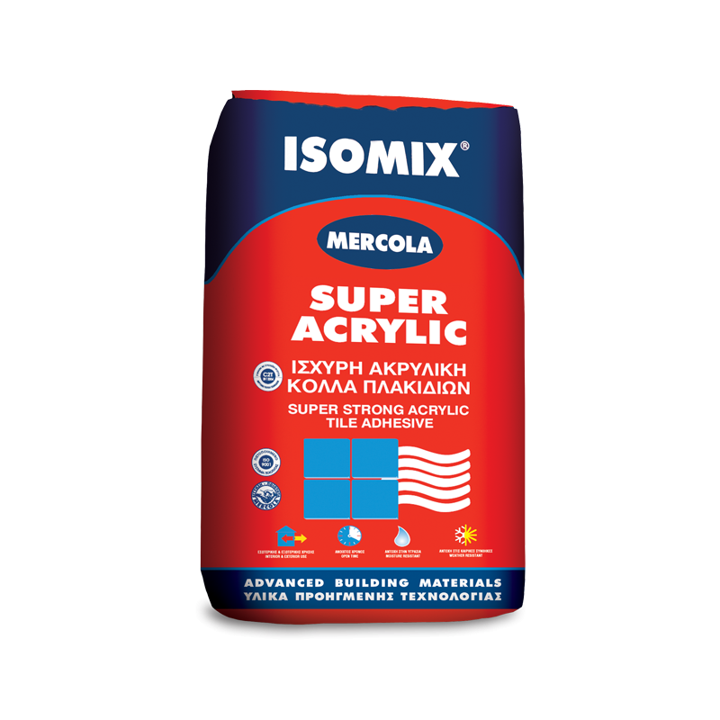 ΚΟΛΛΑ ΠΛΑΚΙΔΙΩΝ ISOMIX SUPER ACRYLIC C2T 5KG  (ΛΕΥΚΗ)