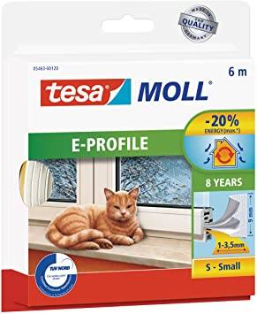 TESA MOLL ΜΟΝΩΤΙΚΟ ΠΟΡΤΩΝ & ΠΑΡΑΘΥΡΩΝ 6M / 1-35MM ΛΕΥΚΟ