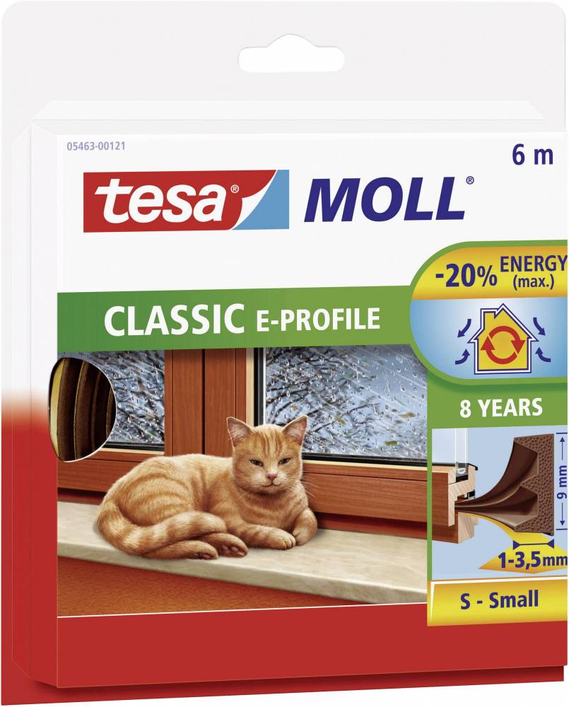 TESA MOLL ΜΟΝΩΤΙΚΟ ΠΟΡΤΩΝ & ΠΑΡΑΘΥΡΩΝ 6M / 1-35MM ΚΑΦΕ