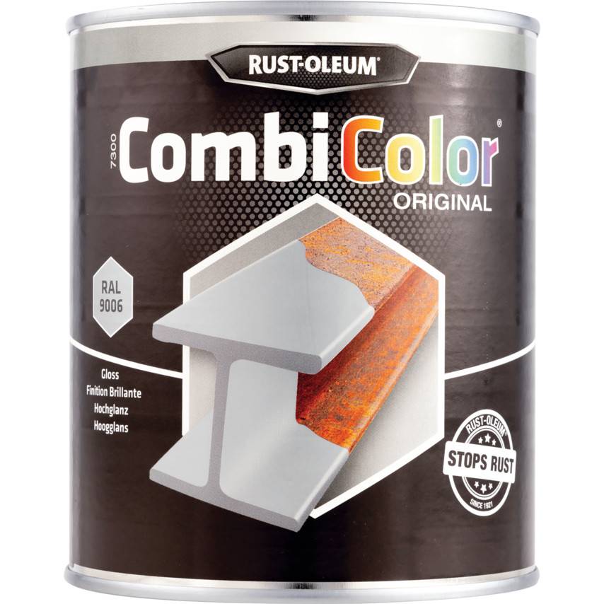 COMBICOLOR ORIGINALRAL 9006 WHITE ALUMINIUM GLOSS 250ML RUSTOLEUM