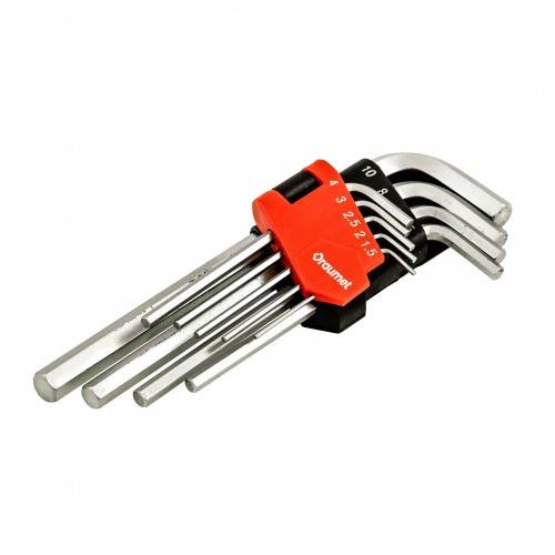 ΣΕΤ ΚΛΕΙΔΙΑ ΕΞΑΓΩΝΑ/ ALLEN KEYS 9 ΤΕΜΑΧΙΑ ΜΑΚΡΙΑ (1.5ΜΜ - 10.0ΜΜ) DRAUMET