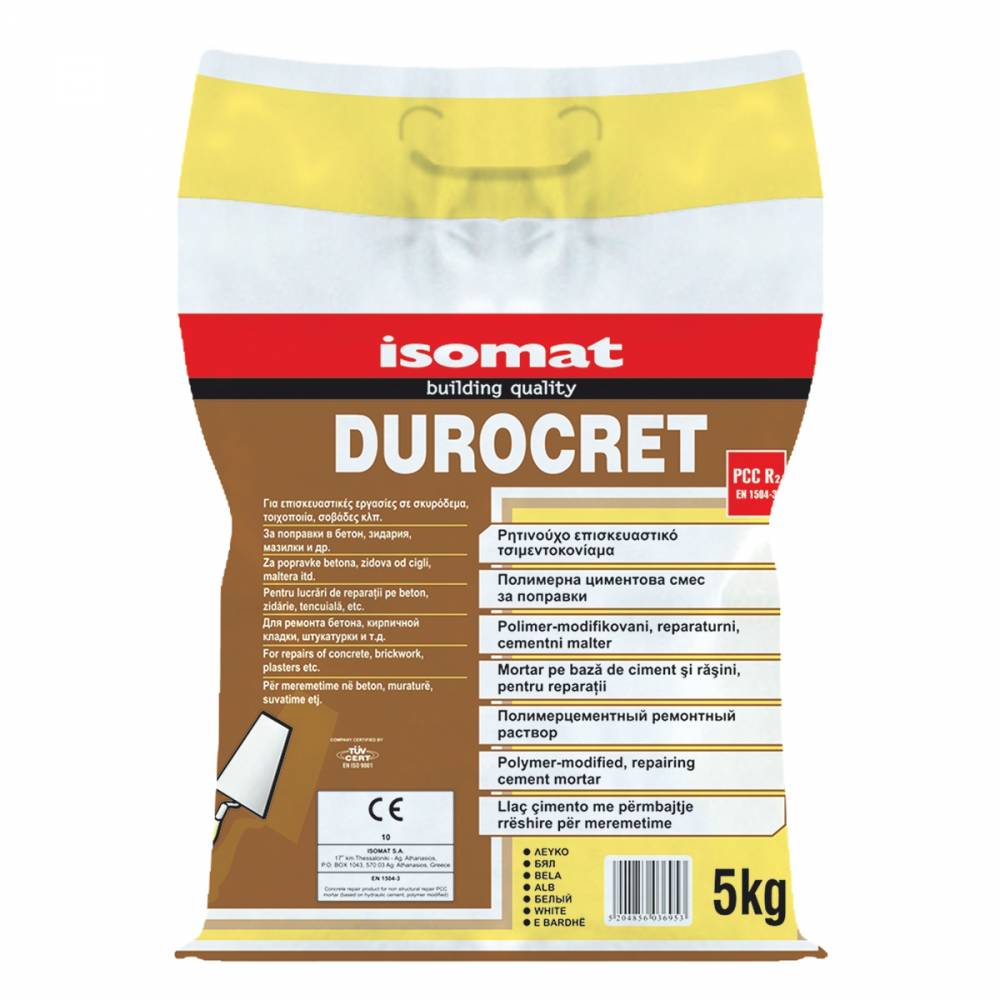 ISOMAT DUROCRET ΛΕΥΚΟ 5 KG (ΕΠΙΣΚΕΥΑΣΤΙΚΟ ΤΣΙΜΕΝΤΟΚΟΝΙΑΜΑ)