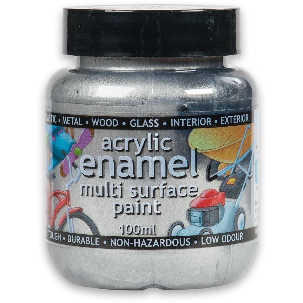 ACRYLIC ENAMEL PAINT SILVER (41) 100G POLYVINE 