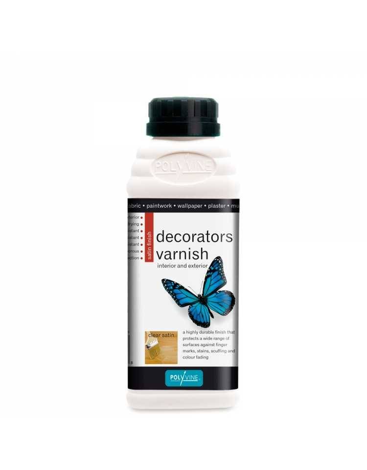 ΒΕΡΝΙΚΙ  ΣΑΤΙΝΕ ΑΓΧΡΩΜΟ / POLYVINE DECORATORS VARNISH SATIN CLEAR 500ML