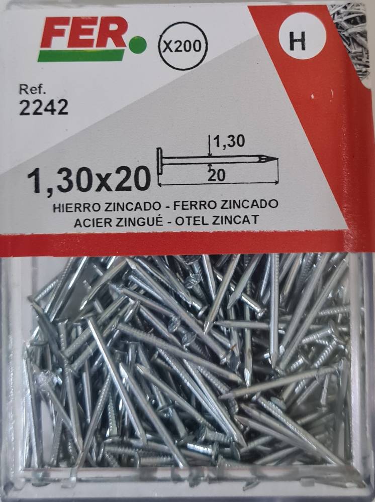 ΒΕΛΟΝΕΣ ΞΥΛΟΥ FLAT HEAD 1.3X20MM (200 ΤΕΜΑΧΙΑ) FER