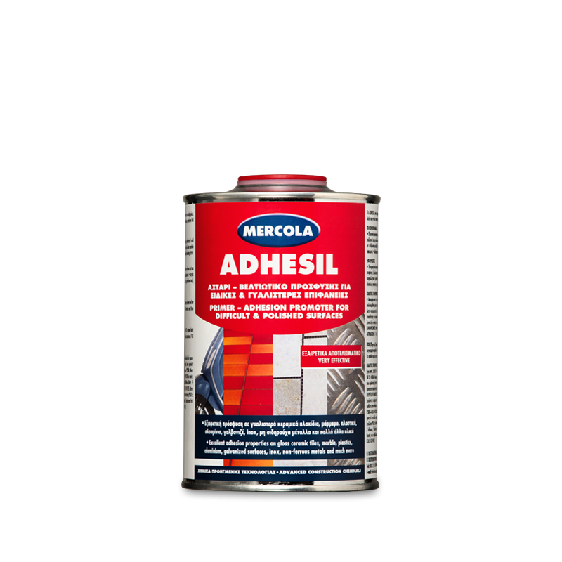 ADHESIL 1 LITER MERCOLA (Αστάρι - βελτιωτικό πρόσφυσης για ειδικές και γυαλιστερές επιφάνειες- διάφανο)