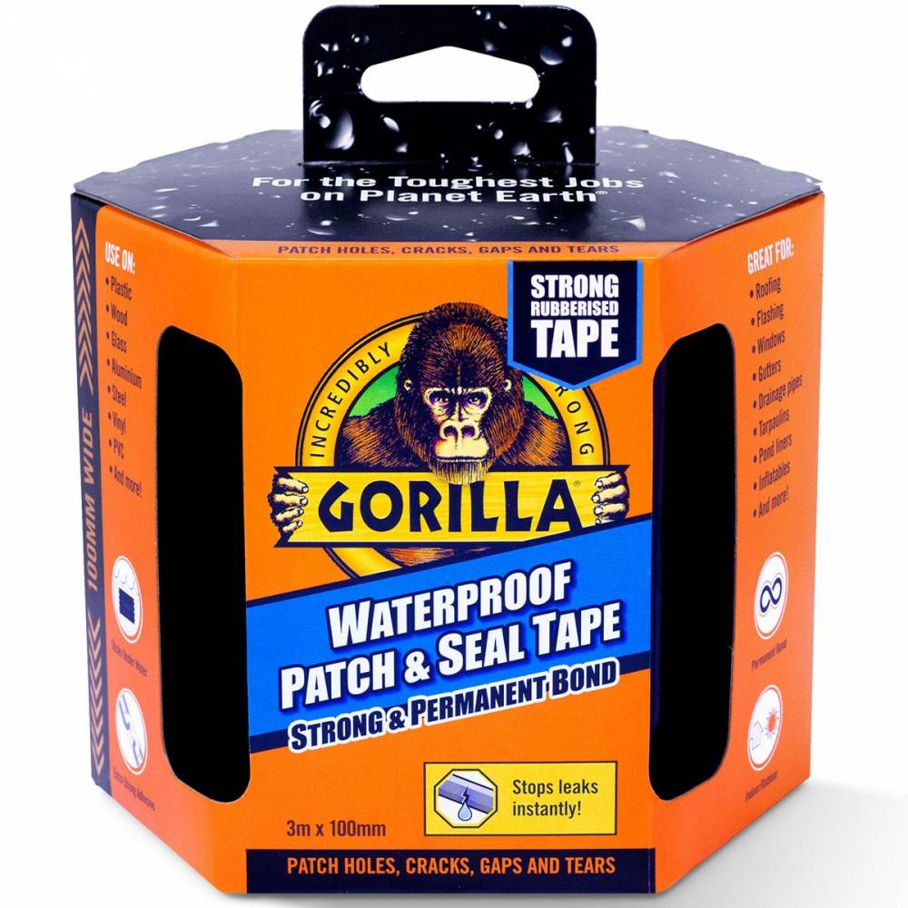 GORILLA WATERPROOF PATCH & SEAL TAPE BLACK 3MX100MM (ΑΔΙΑΒΡΟΧΗ ΤΑΙΝΙΑ)