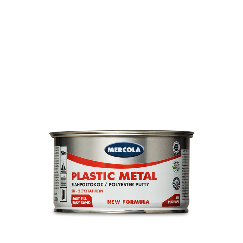 PLASTIC METAL / POLYESTER PUTTY 250GR Σιδηρόστοκος 2 συστατικών