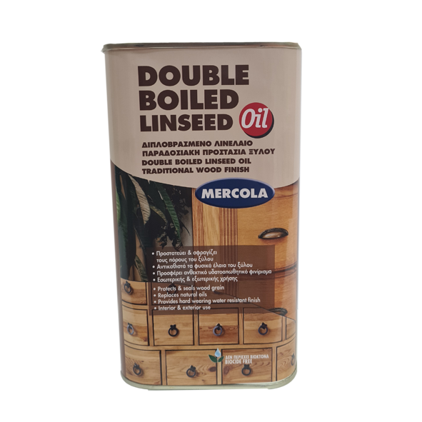 DOUBLE BOILED LINSEED OIL 1 LITER MERCOLA ( ΔΙΠΛΟΒΡΑΣΜΕΝΟ ΛΙΝΕΛΑΙΟ)