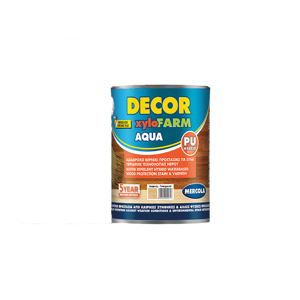 ΑΔΙΑΒΡΟΧΟ ΒΕΡΝΙΚΙ DECOR XYLOFARM AQUA PALISSANDROS 2.5L