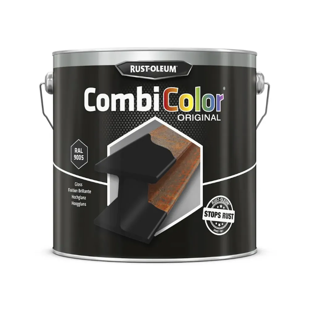 ΑΝΤΙΣΚΟΥΡΙΑΚΟ ΧΡΩΜΑ ΜΕΤΑΛΛΟΥ COMBICOLOR BLACK MATT 2.5L RUSTOLEUM